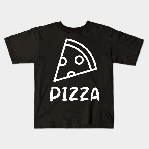 I Wonder If Pizza Thinks About Me Too Food Lover Kids T-Shirt by Prossori